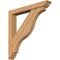 Ekena Millwork Funston Traditional Smooth Bracket w/ Offset Brace, Western Red Cedar, 5 1/2"W x 38"D x 38"H BKT0604X38X38FST01SWR - alternate 1